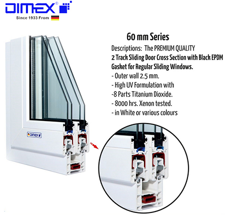 Dimex upvc sliding window & door profiles